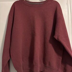 Fruit of the Loom Women's Maroon Crew Neck Sweater